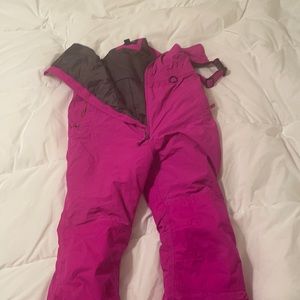 Magenta lands end bib snow pants size 16 youth